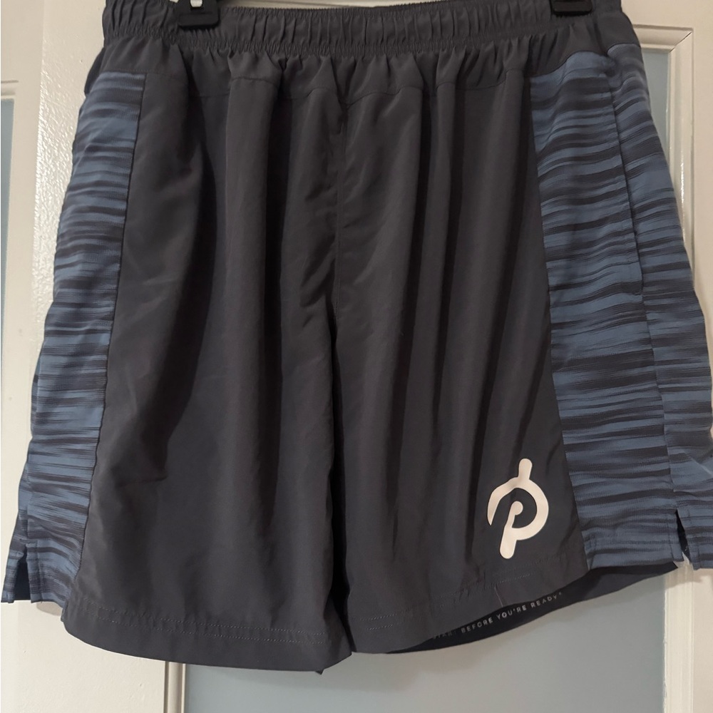 Peloton Men's Gray and Blue Shorts size large